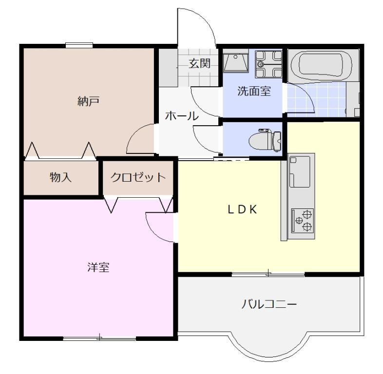 VILLA.SSK(1SLDK/3階)の間取り写真