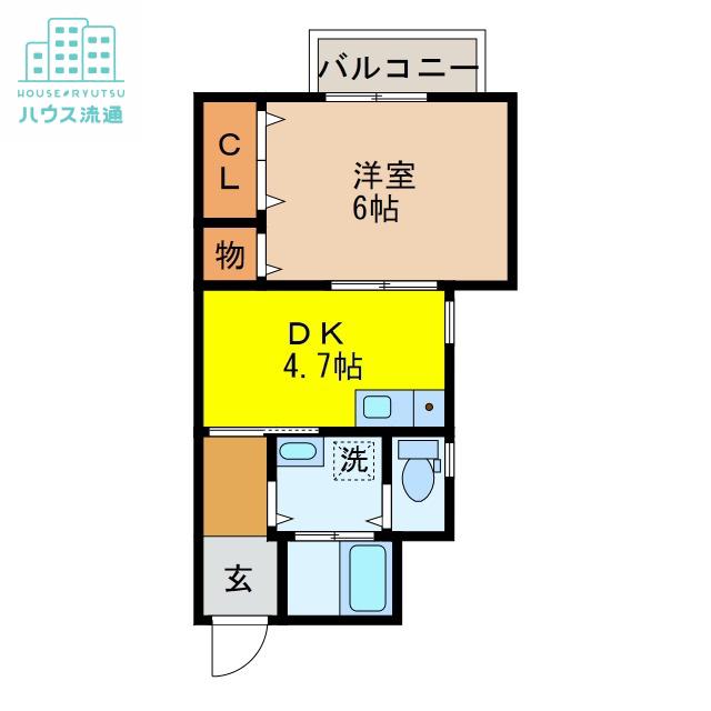 リーブル泉(1DK/1階)の間取り写真