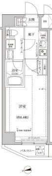 パティーナ住吉DUO(1K/4階)の間取り写真