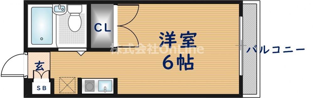 I-SPACIO花園II(ワンルーム/4階)の間取り写真