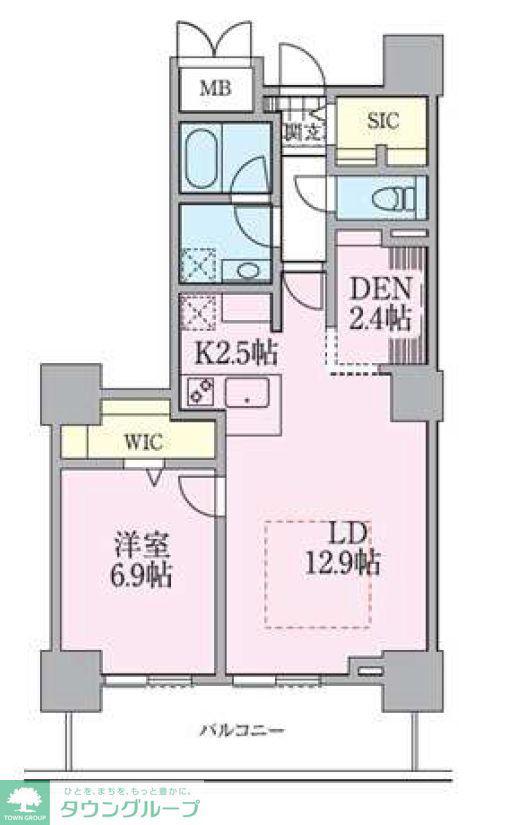 ロイヤルパークスタワー南千住(1SLDK/18階)の間取り写真
