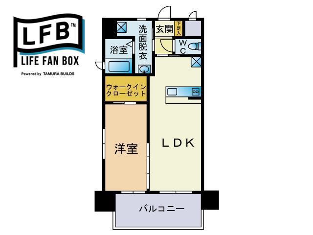 キャトルセゾン中井(1LDK/9階)の間取り写真