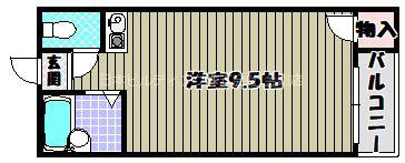 RIZEONE富田林レジデンス2(ワンルーム/3階)の間取り写真