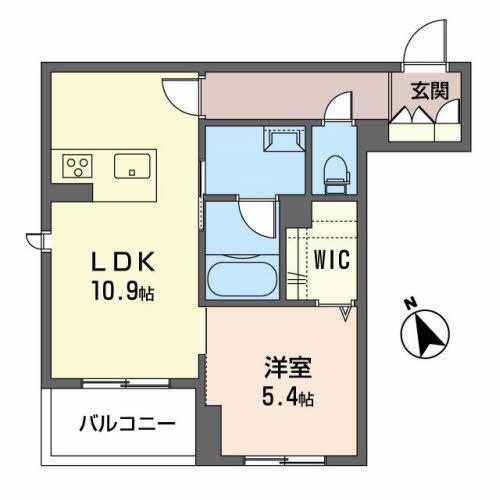PROUDIII(1LDK/3階)の間取り写真