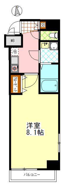 オーパス東陽町(1K/6階)の間取り写真