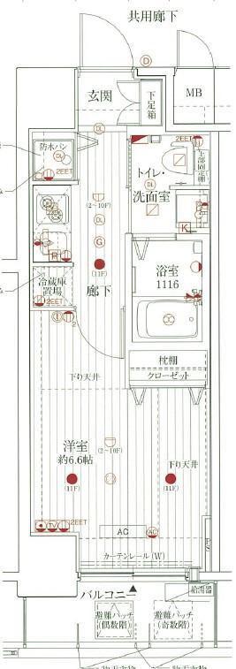 アドバンス新大阪VIビオラ(1K/4階)の間取り写真