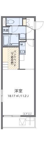 ミランダアプローズ(ワンルーム/1階)の間取り写真