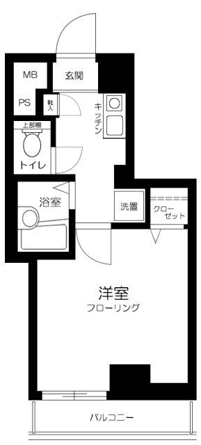 サンテミリオン渋谷道玄坂(1K/10階)の間取り写真