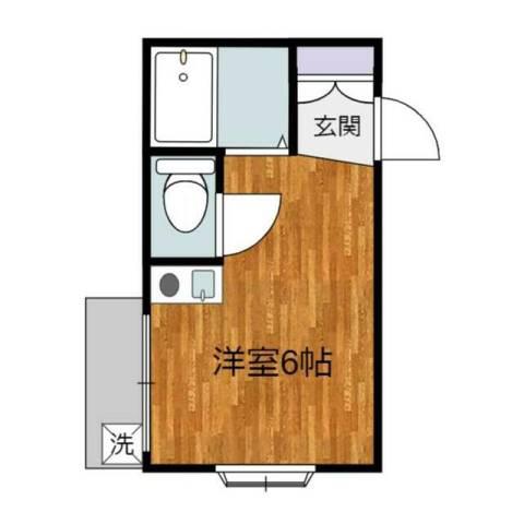 ハイツフィールドI(1K/1階)の間取り写真