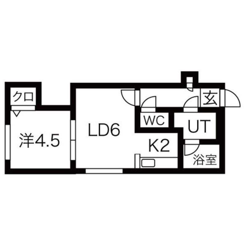 パークビューTOYOHIRA(1LDK/1階)の間取り写真