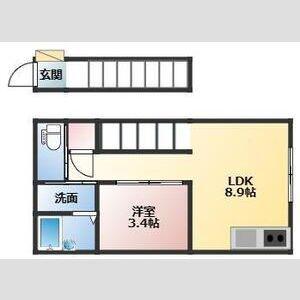 GLANZ 葉山(1LDK/2階)の間取り写真