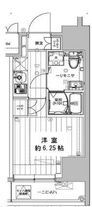 レガリス品川サウス(1K/8階)の間取り写真