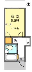 ベルエアー大森(1K/1階)の間取り写真