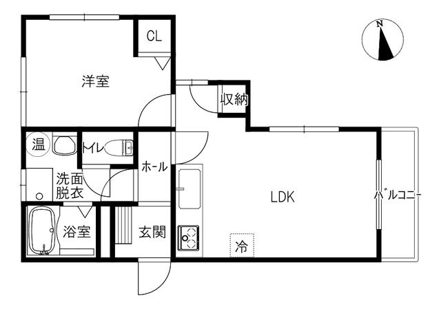 TRM若宮 四季の彩(1LDK/4階)の間取り写真