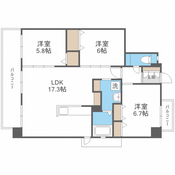 MAULEIA(3LDK/2階)の間取り写真