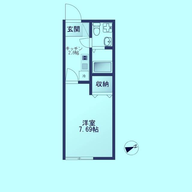 REBLANCHE(1K/2階)の間取り写真