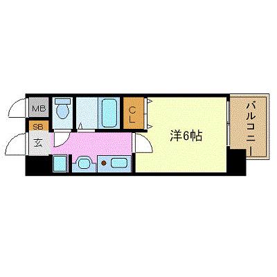 プレサンス名古屋駅前(1K/9階)の間取り写真