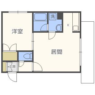クレアール23(1LDK/3階)の間取り写真