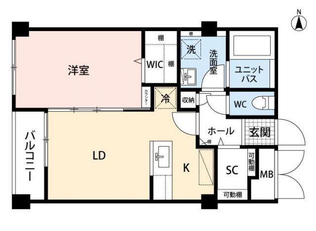 LALBA DI SECONDO(1LDK/3階)の間取り写真