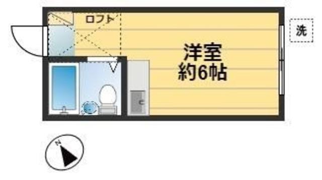 ハイグレースPART1(ワンルーム/1階)の間取り写真