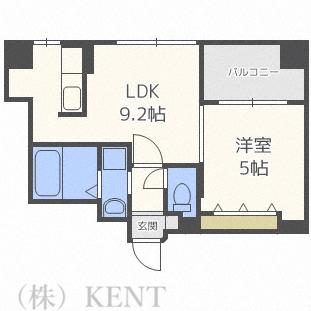 円山シャトー桂和大通館(1LDK/3階)の間取り写真