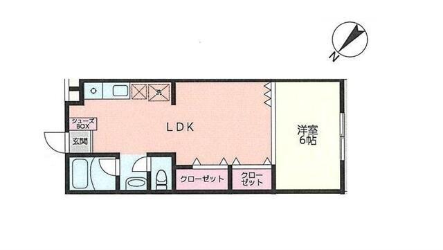 ドエル相模原(1LDK/1階)の間取り写真