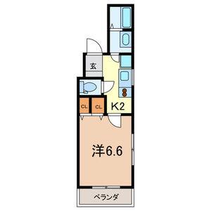 エーエムエム(1K/3階)の間取り写真