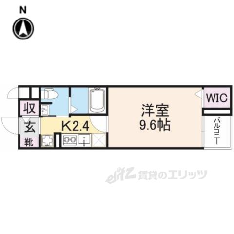 ベルオーブ3(1K/2階)の間取り写真