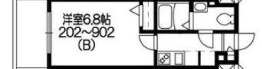 アルファコート西川口23(1K/7階)の間取り写真
