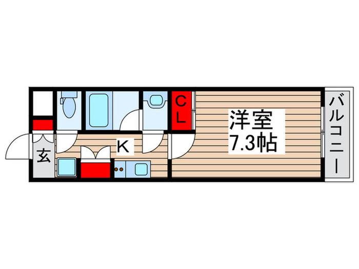 CASA OLIVE(1K/2階)の間取り写真