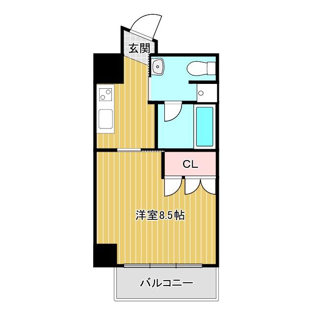 OAZO千里丘(1K/4階)の間取り写真