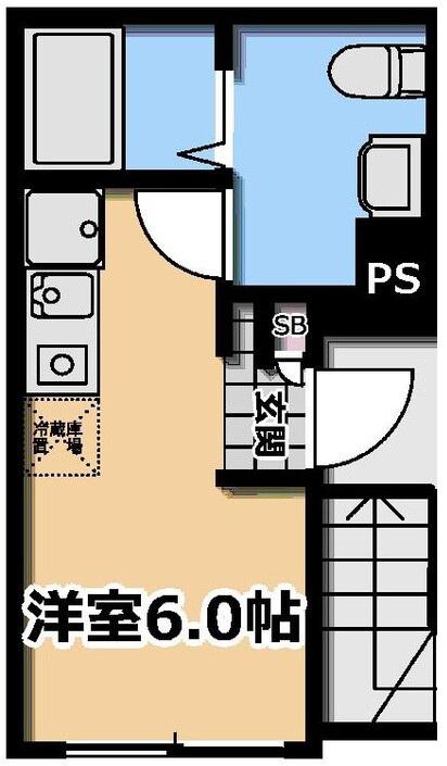 KI-FLAT 山吹町 ケイアイフラット(ワンルーム/5階)の間取り写真