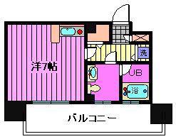 サンセール与野本町(ワンルーム/2階)の間取り写真