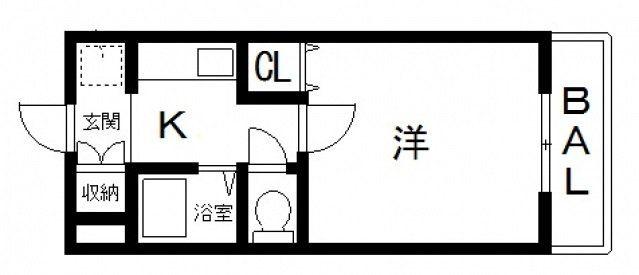 マンションタカトミ(1K/3階)の間取り写真
