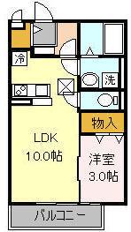 グランシャレ経堂II(1LDK/1階)の間取り写真