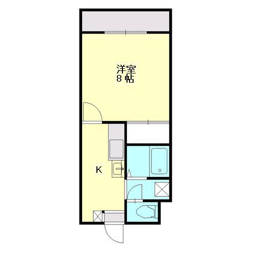 メゾングランデ(1K/1階)の間取り写真