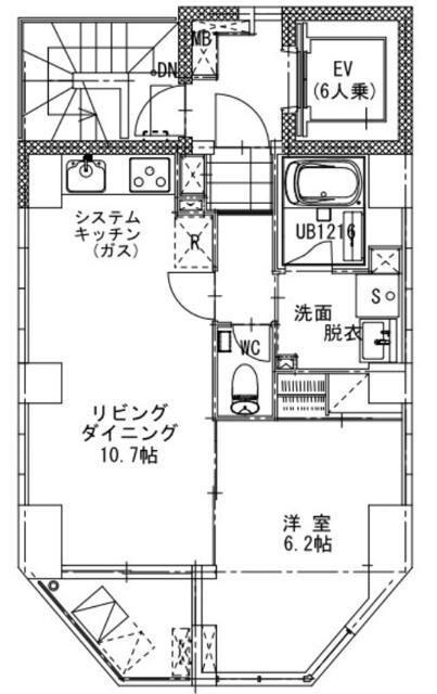 ラスパシオ蔵前レジデンス(1LDK/8階)の間取り写真