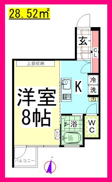 SM VIVANT/ヴィヴァント (1K/2階)の間取り写真