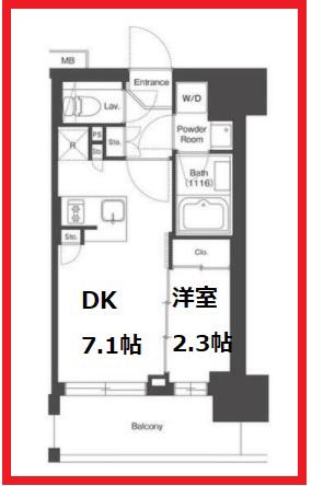 エイチエフ八広レジデンス(1DK/2階)の間取り写真