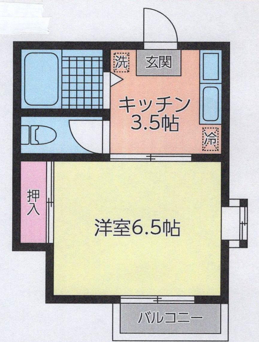 メゾン亜希(1K/2階)の間取り写真