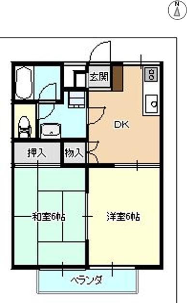 ニューヒルズ(2DK/1階)