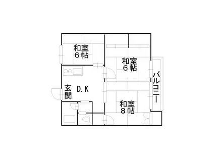 平田ハイツ(3DK/2階)の間取り写真