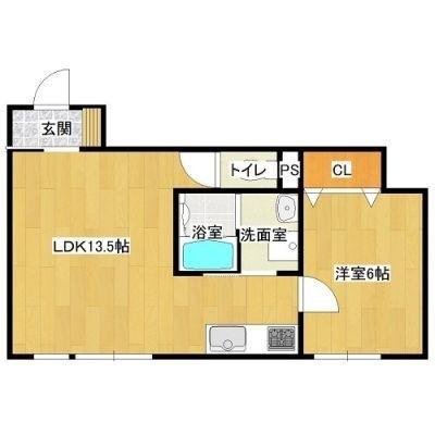 LA LUCE KIBA(1LDK/2階)の間取り写真