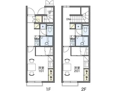 きつねづか(1K/1階)の間取り写真