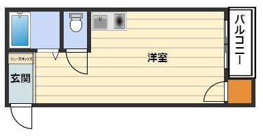 SAビル(ワンルーム/5階)の間取り写真
