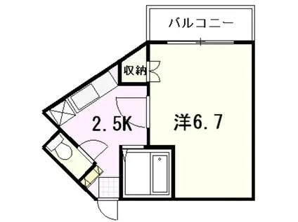 テルセーロ パートナー(1K/4階)の間取り写真