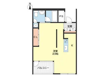 WAJIMA十番丁(ワンルーム/10階)の間取り写真