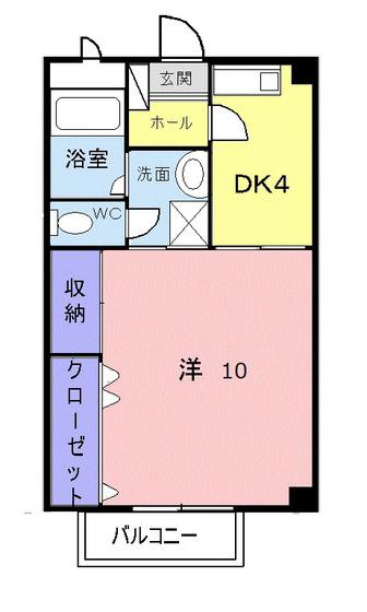 ファミール・ビラA(1K/1階)の間取り写真