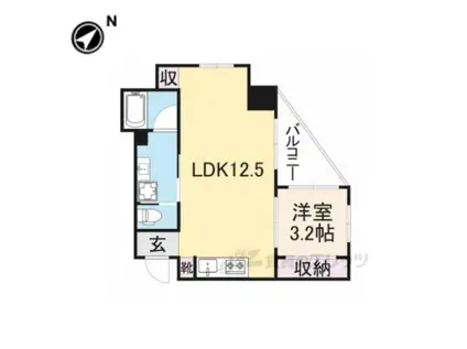 ピコットVII(1LDK/5階)の間取り写真