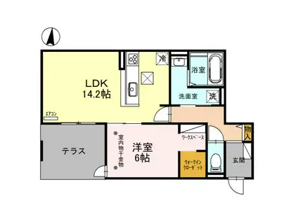 FELICE(1LDK/3階)の間取り写真